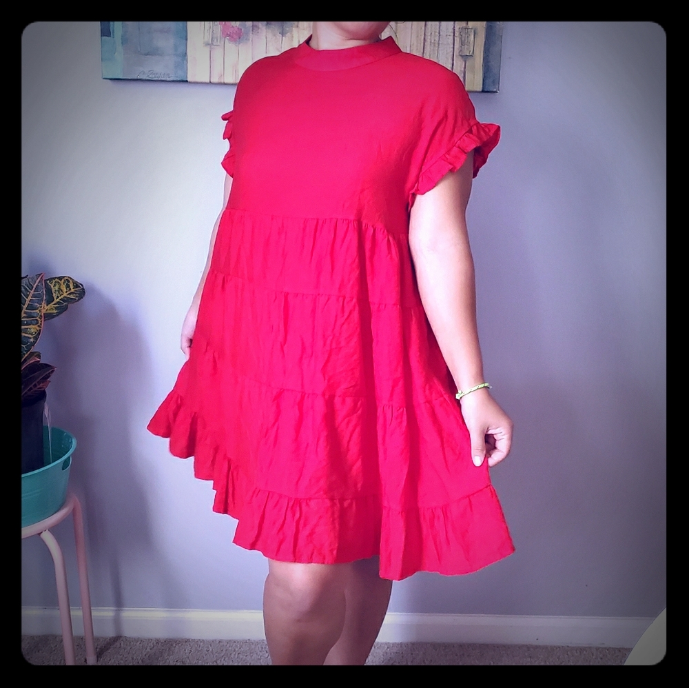 Beautiful flowy red dress